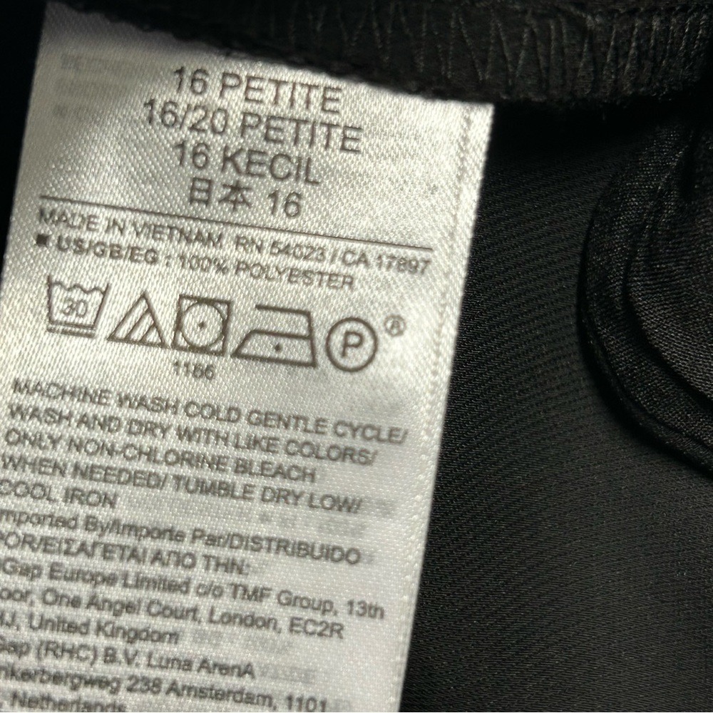 GAP 365 High-Rise PLEATED Wide Leg BOHO Pants Women's Size 16 Petite‎ $90 - Picture 8 of 9